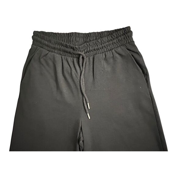 ZARA Wide Leg Pants Size Small Black Brown Elastic Waist Pull On Drawstring - Picture 2 of 16